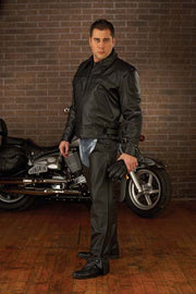 #3077 Men's Classic Aviator Style Leather Motorcycle Jacket
