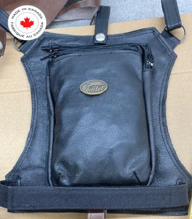 #121 - Men's/Ladies' Small Leather Motorcycle Waist/Thigh Bag