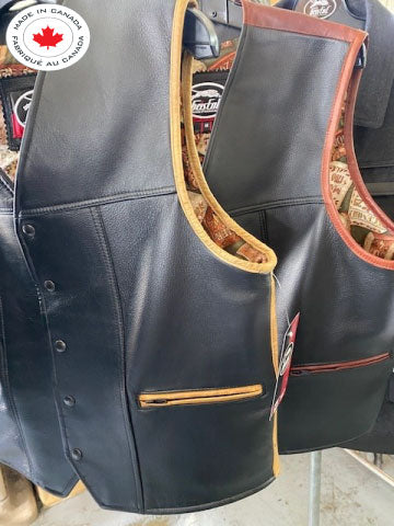 #3167X  Men's Two-Tone Leather Vest