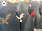 #3168 Men's Leather Vest w/Eagle Logo