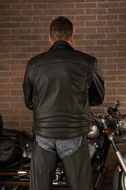 #3344 Men's Leather Motorcycle Jacket