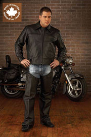 #3344 Men's Leather Motorcycle Jacket