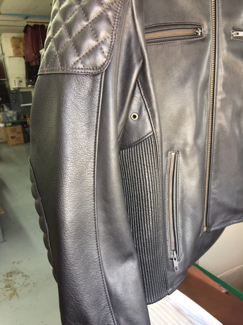 #3426 Men's Fitted Leather Riding Jacket