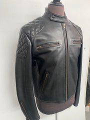 #3426 Men's Fitted Leather Riding Jacket