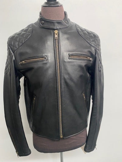 #3426 Men's Fitted Leather Riding Jacket
