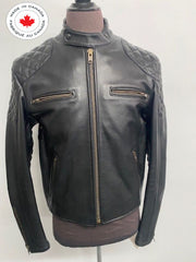 #3426 Men's Fitted Leather Riding Jacket