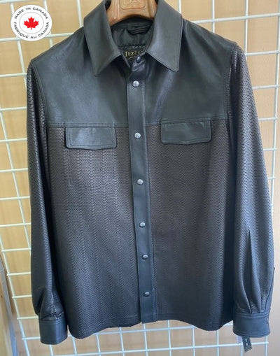 #4789 Men's Leather Overshirt