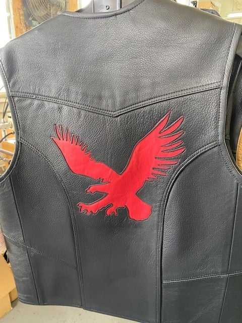 #3168 Men's Leather Vest w/Logo