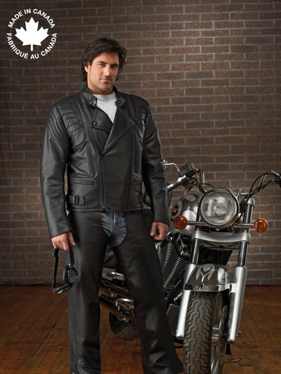 #3340 Mens Aviator Leather Motorcycle Jacket 38