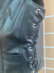 #23117 Ladies Leather Vest w/Side Laces