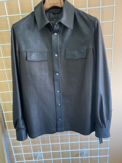 #4789 Men's Leather Overshirt