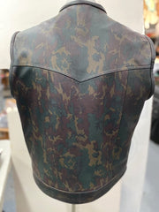 #3422 Men's Camouflage Leather Vest