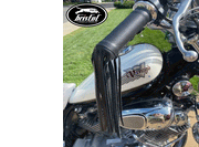 #115 Men's/Ladies' Leather Motorcycle Handlebar Grip Covers w/Fringes