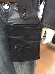 Mens / Ladies Leather Belt Bags Black Accessories